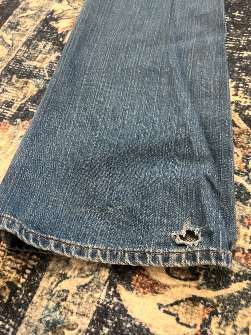 Y2K Hippie Unicorn Embroidered Rare Grunge Jeans - Picture 9 of 10